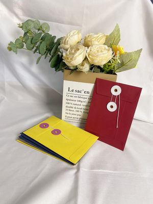 180gsm 컬러 종이 스트링 봉투 로고 인쇄 사무실 비즈니스 문서