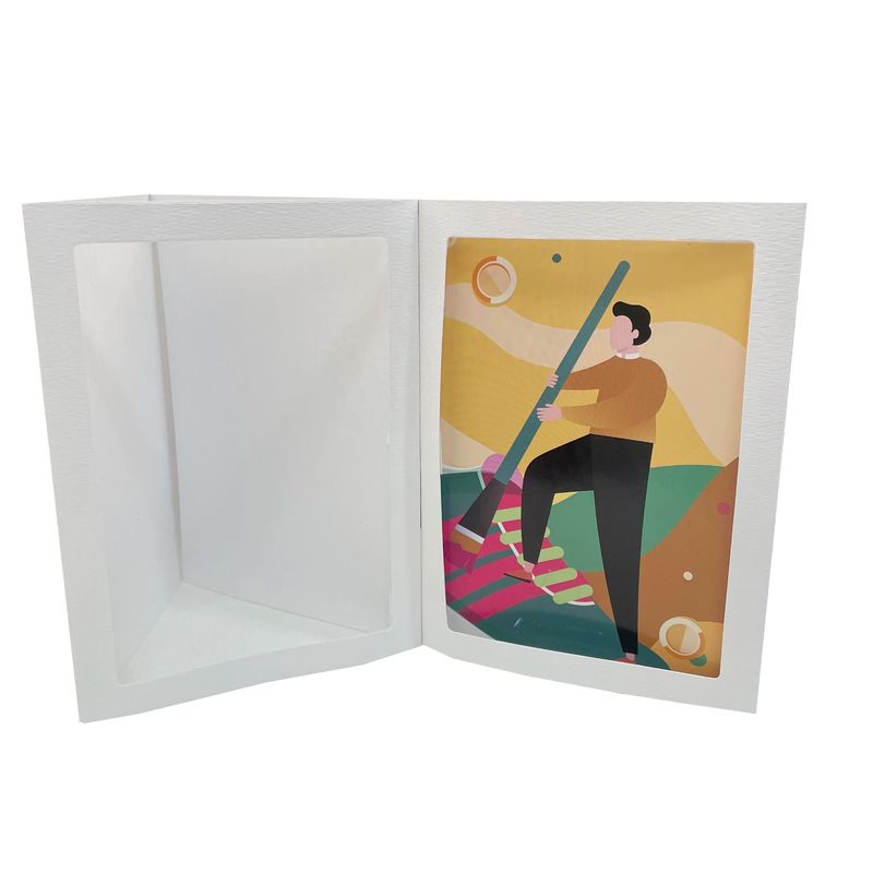 5 1/8 x7 인치 종이 사진 프레임 지갑 스타일 그림 프레임 사진 삽입 전시